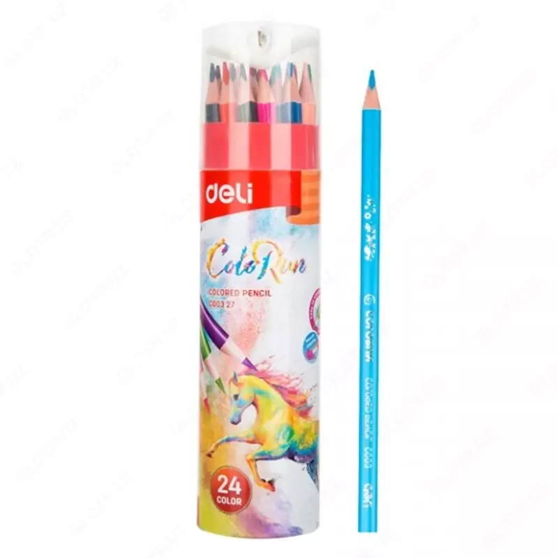 Rangli qalamlar "Klassik", 06 rang, o'tkir, karton. paket, evro to'xtatib turish