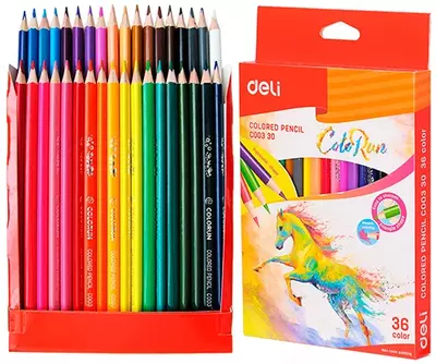 Карандаши цветные 36цв 00330 Deli тополь (Лошадь new)