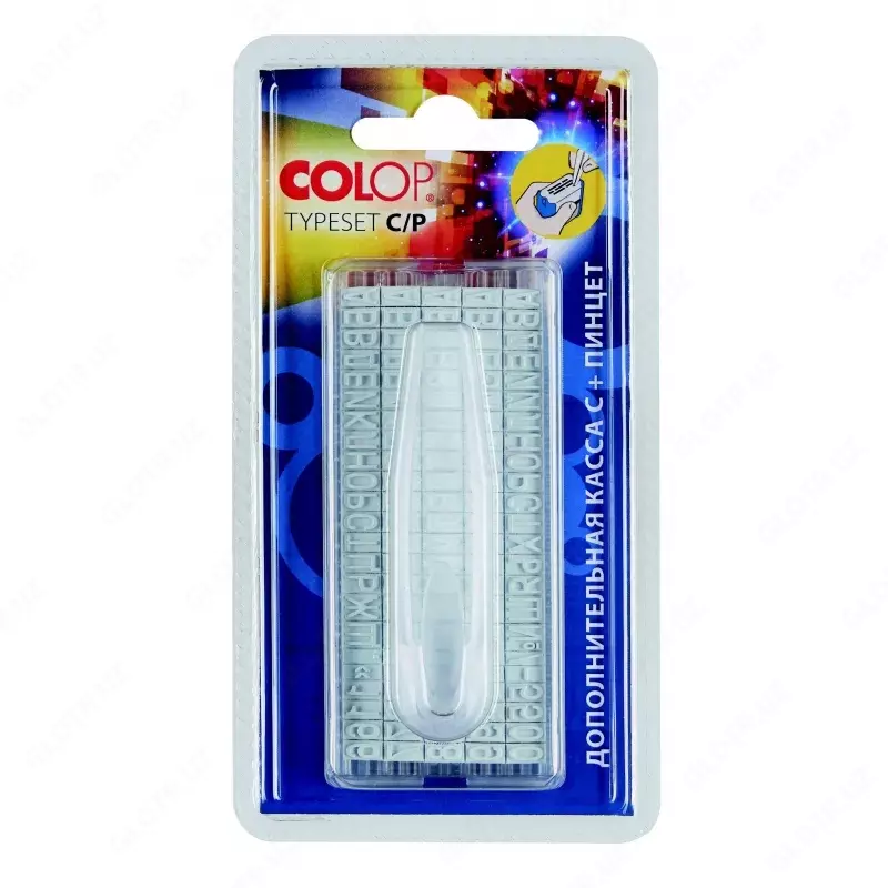 Касса букв 6,5mm 19С Colop в блистере
