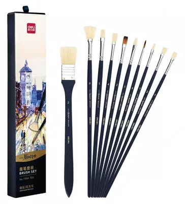 Кисти щетина в наб 10шт 73884 Deli