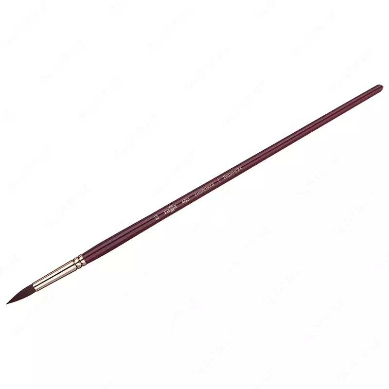 Кисть художественная, синтетика бордовая, Гамма "Вернисаж", круглая, длинная ручка №22
