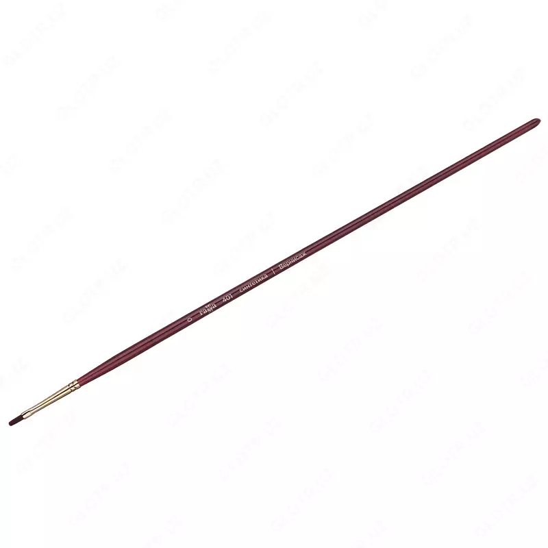 Cho'tkasi, sintetik bordo, Gamma "Vernissaj", tekis oval, uzun tutqich № 0 (modda - 401000)