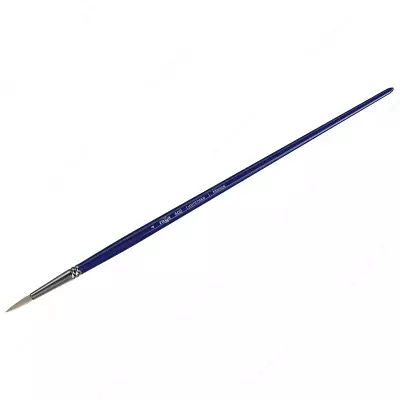 Кисть художественная, синтетика упругая, Гамма  Кисть художественная, синтетика упругая, Гамма "Манеж", круглая, длинная ручка №4 (Арт. - 502004)