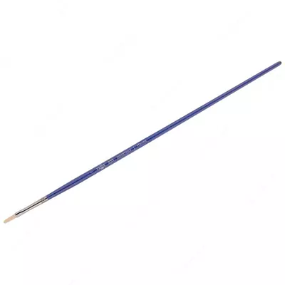 Кисть художественная, синтетика упругая, Гамма  Кисть художественная, синтетика упругая, Гамма "Манеж", плоскоовальная, длинная ручка №1 (Арт. - 503001)