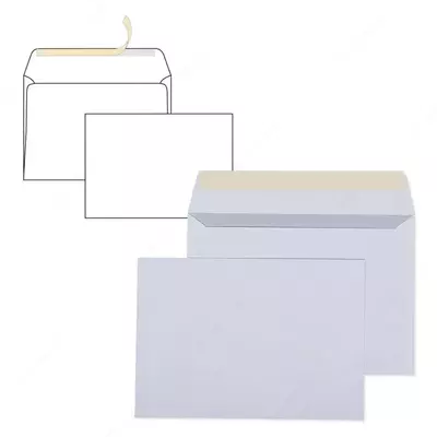 Конверт C6 114х162, белый, 80г/м2, с отрывной лентой ALTA