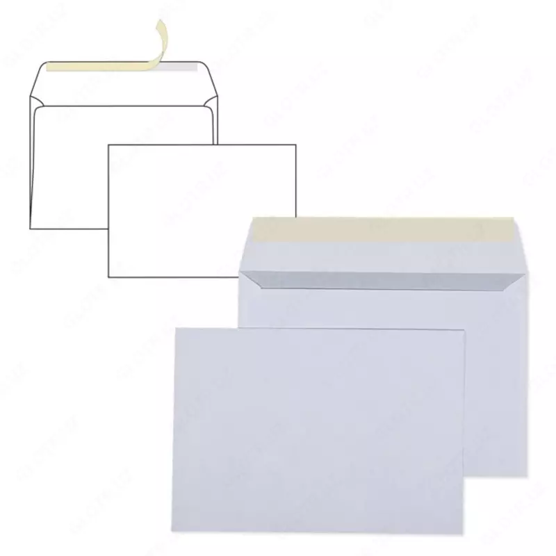 Конверт C6 114х162, белый, 80г/м2, с отрывной лентой ALTA