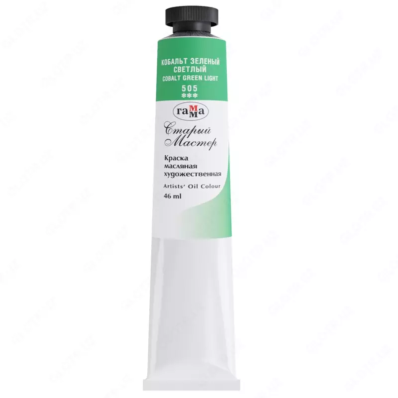 Краска масляная художественная Гамма "Старый мастер", 46мл, туба, кобальт зеленый светлый (Арт. - 0.00.А046.505)