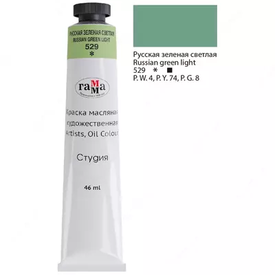 Rassomlar uchun moyli bo'yoq Gamma "Studio", 46ml, kolba (Art. - 0.00.A046.529) Rossiya yashil chirog'i