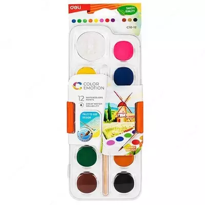 Deli cho'tkasi bilan akvarel bo'yoqlari