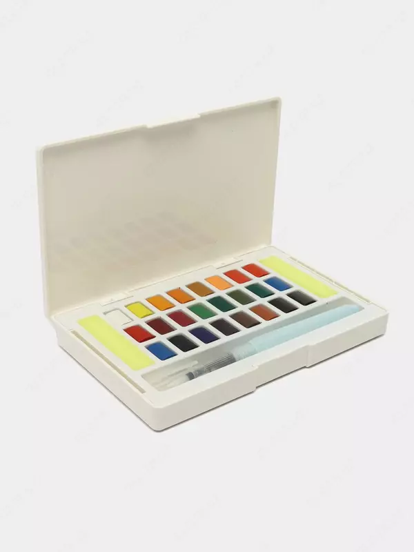 Краски акварельные 24цв с кистью 73889 Deli