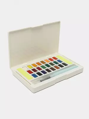 Краски акварельные 24цв с кистью 73889 Deli