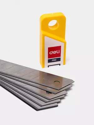 Kantselyariya pichog'i uchun pichoqlar 61x19x0,6 mm 10 dona 78001 Deli