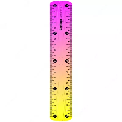 O'lchagich 20 sm Berlingo "Radiance", plastik, moslashuvchan, ko'k/yashil gradient, evro suspenziya