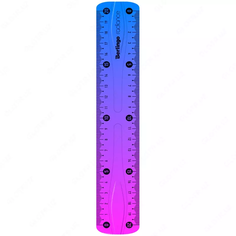 O'lchagich 20 sm Berlingo "Radiance", plastik, moslashuvchan, ko'k/yashil gradient, evro suspenziya