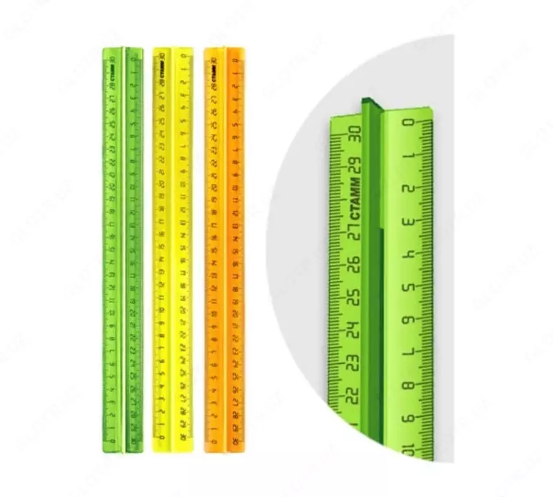 Линейка 30см Стамм "Crystal", пластиковая, 1 цвет