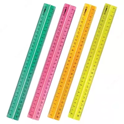 Линейка 30см Стамм "Neon", пластиковая, ассорти (Арт. - ЛН-31242)