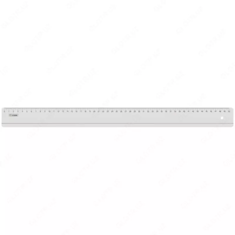 Линейка 50см Стамм "Neon", пластиковая, прозрачная бесцветная