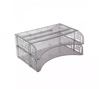 Лоток для бумаг горизонтальный Стамм Field  набор 2шт. +  органайзер  тонированный серый