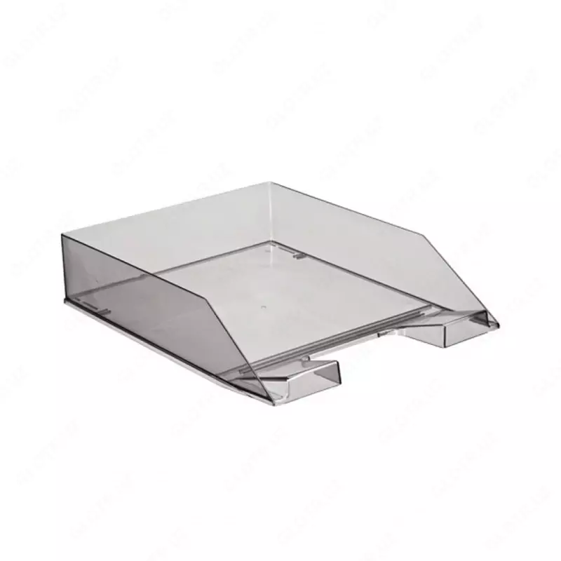 Лоток для бумаг горизонтальный Стамм Каскад  тонированный серый