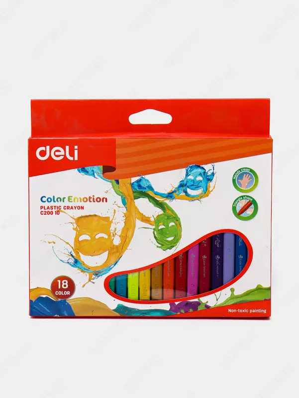 Мелки пласт. Deli 18цв 20010 Deli