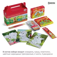  Набор для детского творчества Гамма Мультики  9 предметов  в подарочной коробке - 