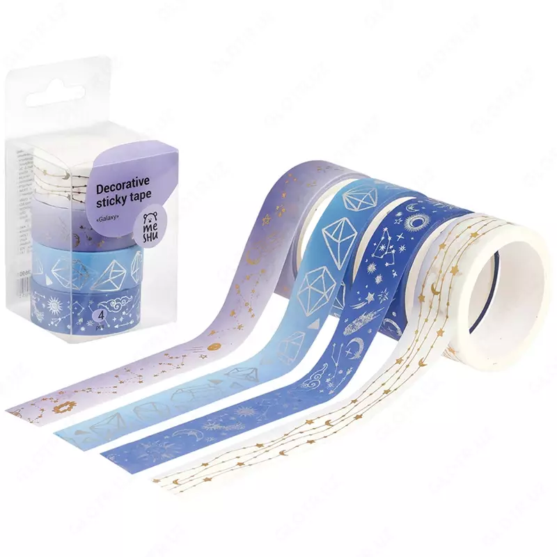 Набор клейких декоративных лент MESHU Galaxy  4шт