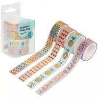 Набор клейких декоративных лент MESHU Happy days  4шт