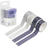 Набор клейких декоративных лент MESHU Silver shinet  4шт