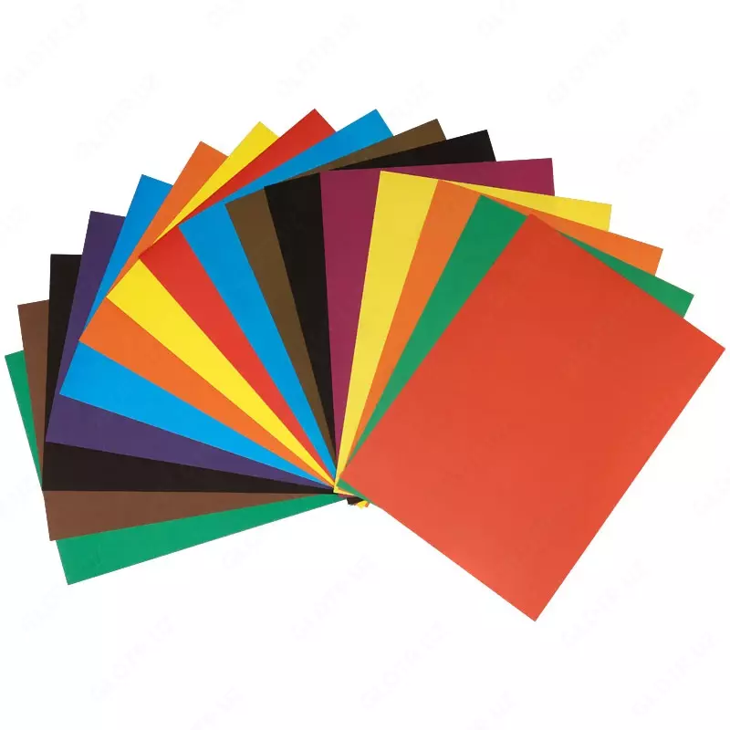 Ranglar to'plami Nemis karton 16 l. va ikki tomonlama gazeta. rangli qog'oz 16l, A4, ArtSpace, papkada