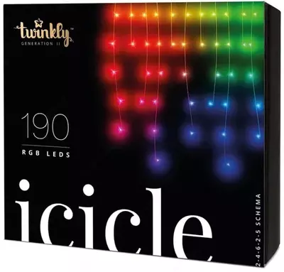 Smart LED Griland Twinkly Icicle AWW 190, BT+WiFi, Gen II, IP44 Smart LED Griland Twinkly Icicle AWW 190, BT+WiFi, Gen II, IP44