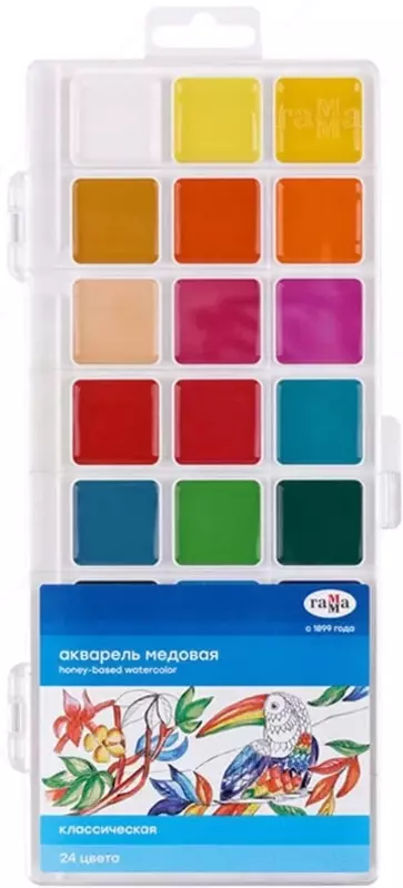 Akvarel "Gamma Classic" asal, cho'tkasiz (24 rang) Art. - 1009198