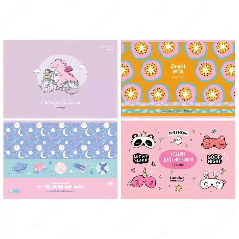 Sketchbook "BG Mix Girls" iqtisod, 12 varaq, A-4 (Art. - AR4sk12_10958)