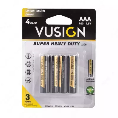 Ishqoriy AAA batareyasi "Deli" EL206 R03, 1,5V, 4 dona, blister (modda - 206-EL)