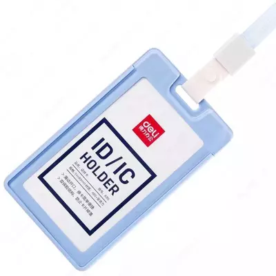 Акриловый вертикальный бейдж "Deli" 54 х 89 мм (Арт. - 8315-bl) Голубой