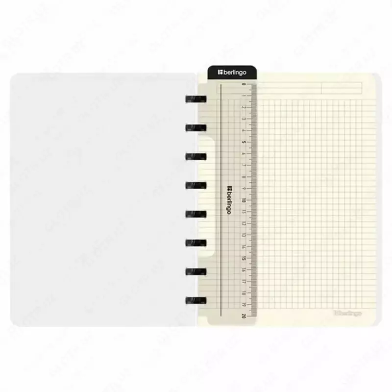 Berlingo "First in Space" biznes daftarchasi A5+, 220 x 160 mm, 80 l., plastik qopqoq, halqalar (Art. - RNt_A5201)