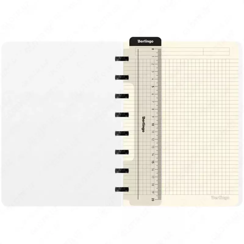 Berlingo "Gradient" biznes daftarchasi A5+, 220 x 160 mm, 80 l., plastik qopqoq, halqalar (Art. - RNt_A5704)