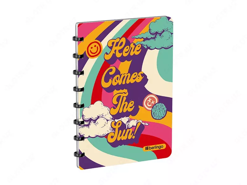Бизнес-тетрадь Berlingo "Groovy" А5+, 220 х 160 мм, 80 л., обложка пластиковая, кольца (Арт. - RNt_A5S15)