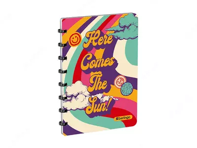 Бизнес-тетрадь Berlingo "Groovy" А5+, 220 х 160 мм, 80 л., обложка пластиковая, кольца (Арт. - RNt_A5S15)