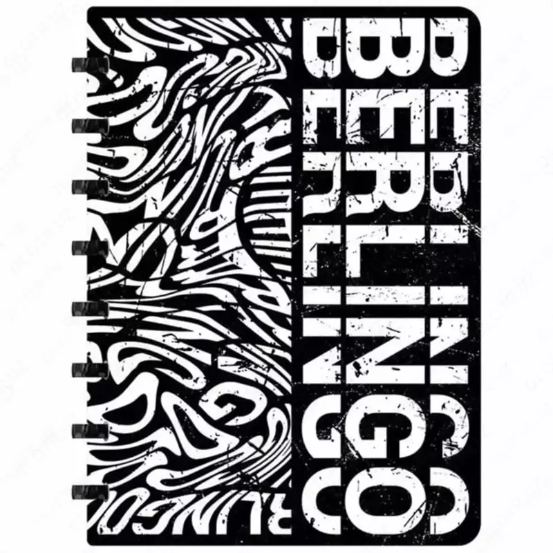 Бизнес - тетрадь Berlingo "Monochrome" А5+, 80 л, на кольцах, пластик. обложка (Арт. - RNt_02S01) Черная/Белая