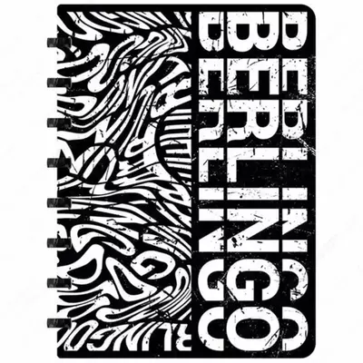 Бизнес - тетрадь Berlingo "Monochrome" А5+, 80 л, на кольцах, пластик. обложка (Арт. - RNt_02S01) Черная/Белая