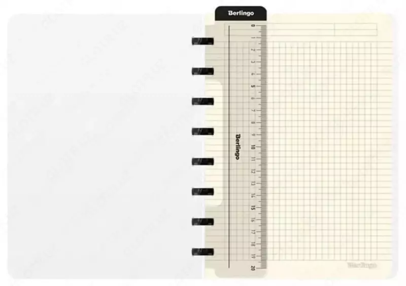 Berlingo "Radiance" biznes noutbuki A5+, 80 l, halqalarda, plastmassa. qopqoq (Art. - RNt_A5501) Sariq/Pushti