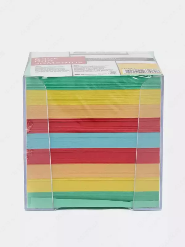 Блок для записей бумажный "СТАММ Basic" цветной, 9 x 9 x 9 см (Арт. - БЗ-999401-ПЦ41)