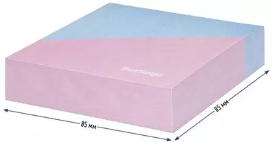 Блок для записей бумажный "Berlingo Haze" цветной, 8.5 x 8.5 x 2 см, 200 л. (Арт. - LNn_00059) Розовый/голубой