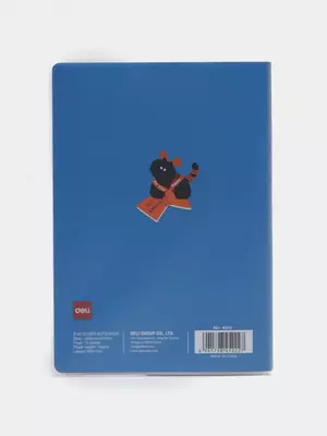 Блокнот (линия) "Deli" 203 х 140 мм, 72 л., твердая обложка (Арт. - 303-EN) Темно-синий