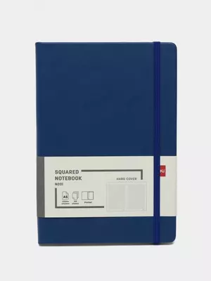 Блокнот для записей (клетка) "Deli" А5, 120 л., твердая обложка, закладка-ляссе, застежка-резинка (Арт. - 001-N) Ассортимент