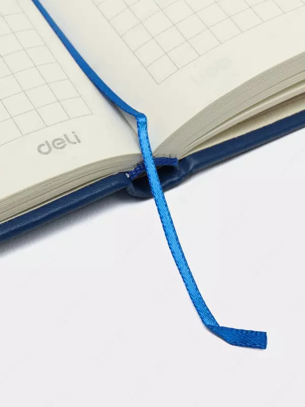 Блокнот для записей (клетка) "Deli" А5, 120 л., твердая обложка, закладка-ляссе, застежка-резинка (Арт. - 001-N) Ассортимент