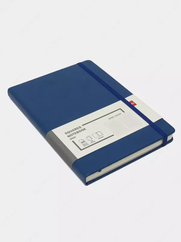 Блокнот для записей (клетка) "Deli" А5, 120 л., твердая обложка, закладка-ляссе, застежка-резинка (Арт. - 001-N) Ассортимент