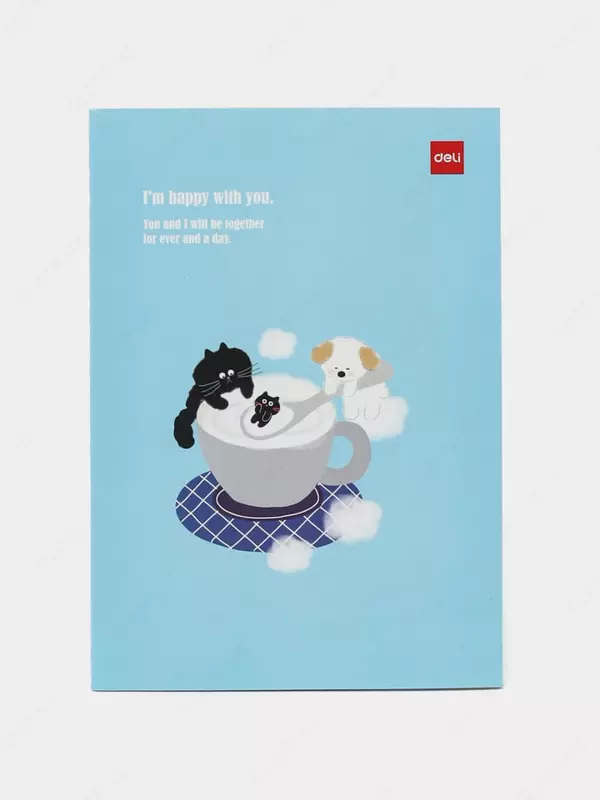 Блокнот (линия) "Deli" А5, 40 л., твердая обложка (Арт. - 540-ENA-FX-03) Голубой