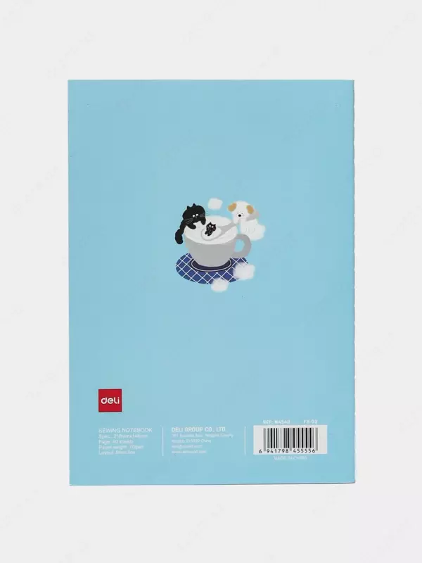 Блокнот (линия) "Deli" А5, 40 л., твердая обложка (Арт. - 540-ENA-FX-03) Голубой