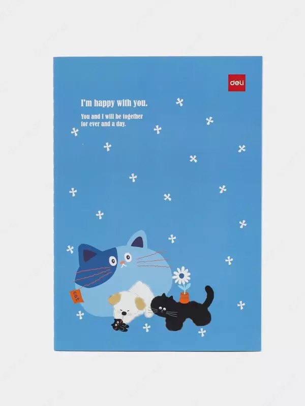 Noutbuk (qator) "Deli" A5, 40 varaq, qattiq muqova (Art. - 540-ENA-FX-03) To'q ko'k